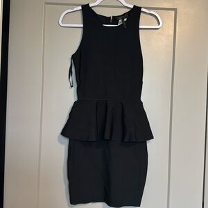 BCBGMaxAzria Black Peplum Dress,